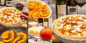 Kürbis-Tarte mit Schafskäse