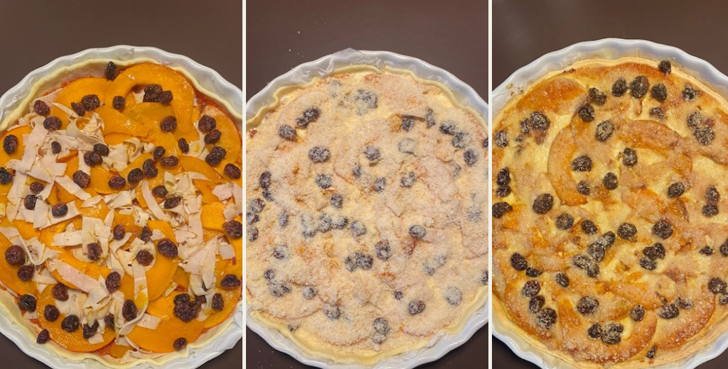 Kürbis-Hähnchen-Quiche