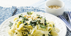 Kochen mit Wein: Spinatnudeln