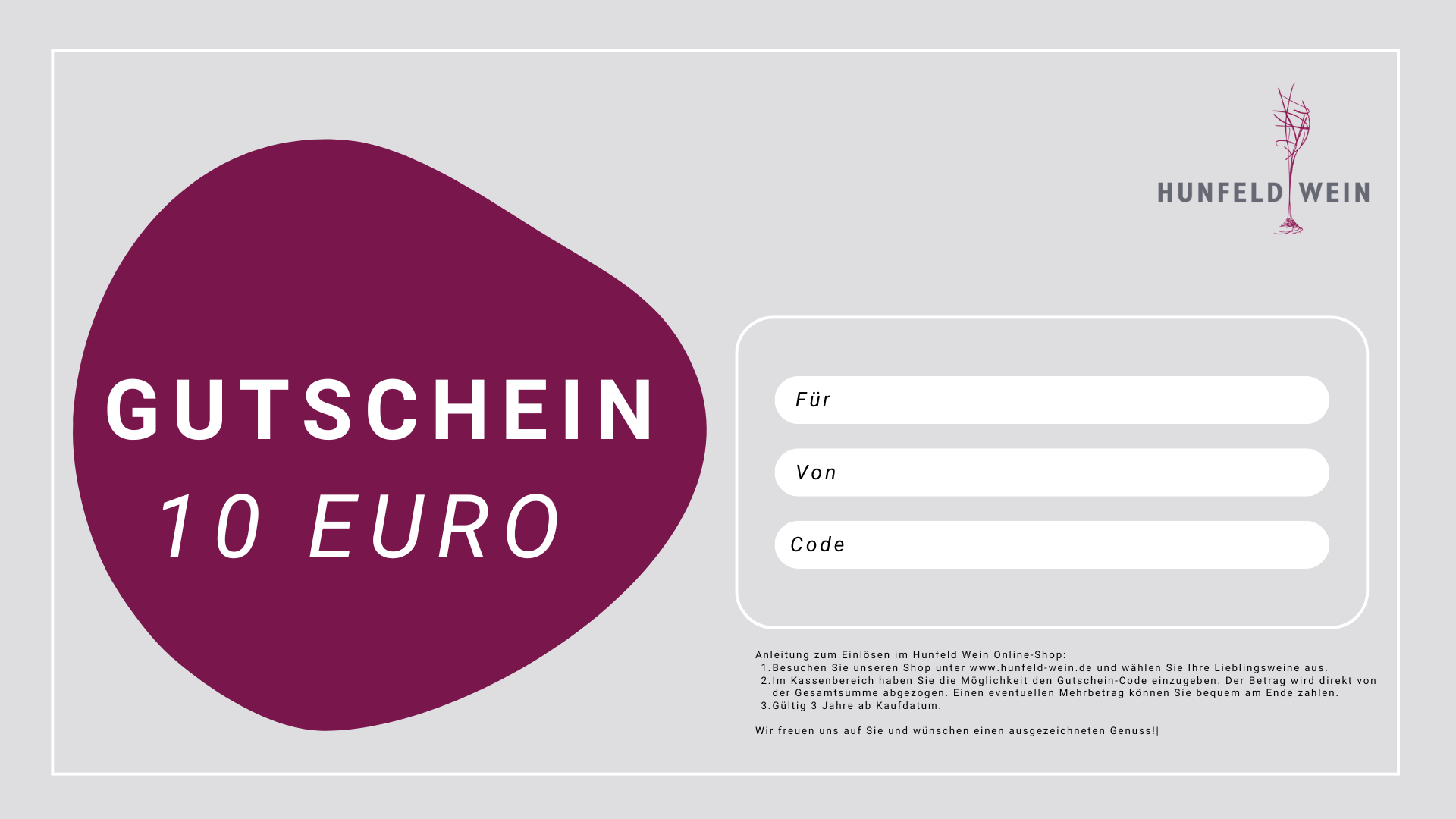 Sofortgutschein zum Selbstausdruck