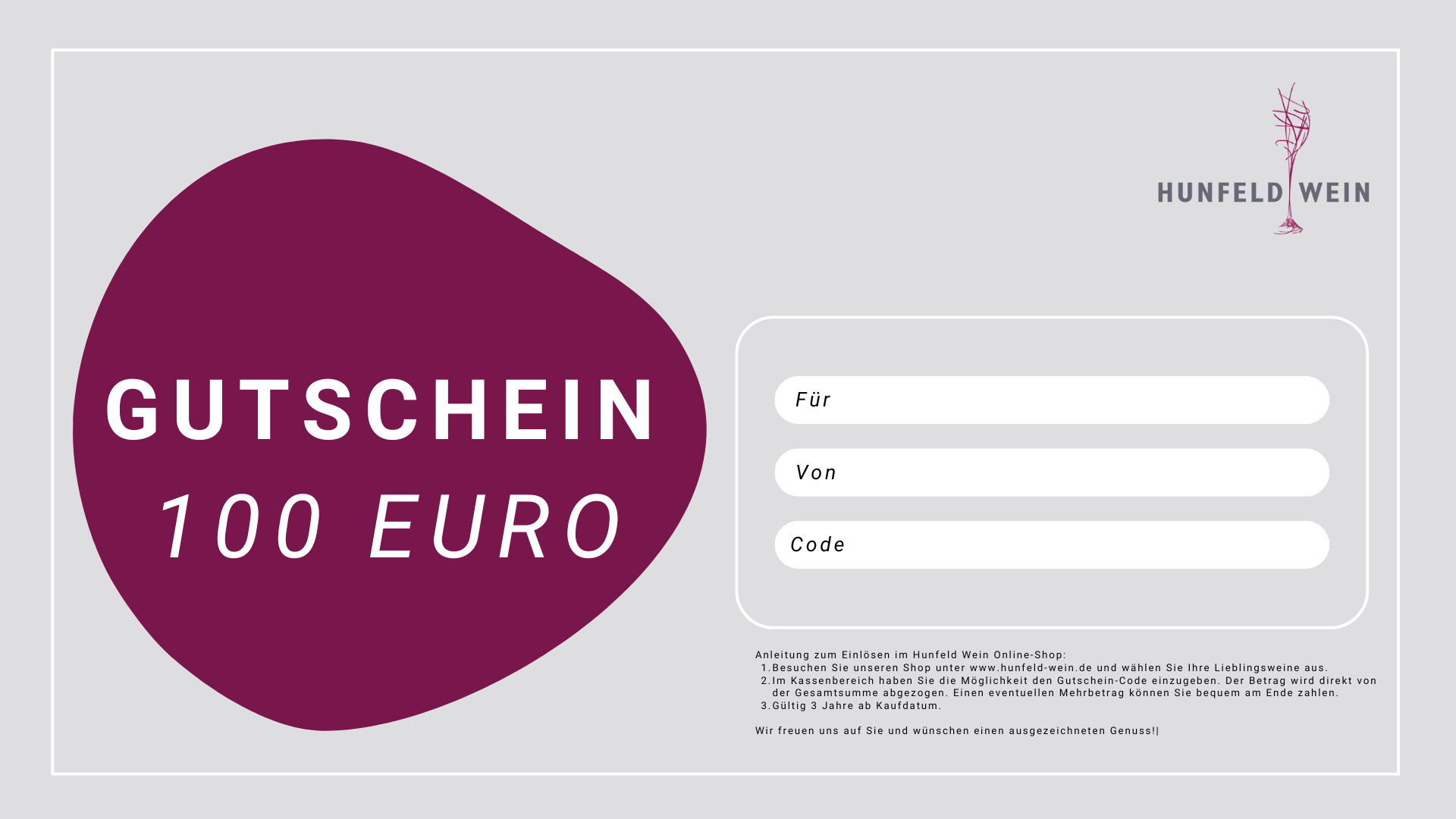 Sofortgutschein zum Selbstausdruck