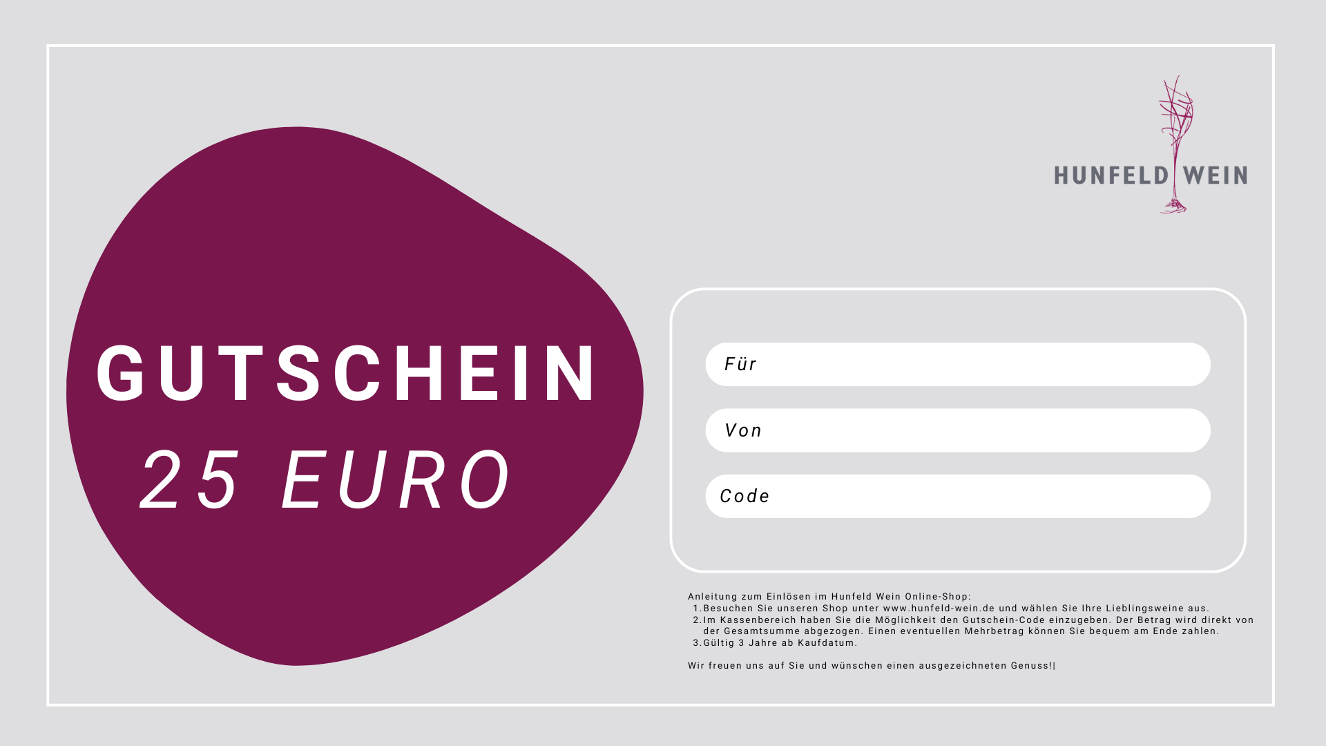 Sofortgutschein zum Selbstausdruck