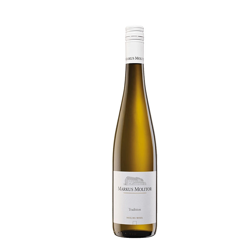Weißwein mit Schraubverschluss, klassisches Etikett mit Gutshaus-Motiv