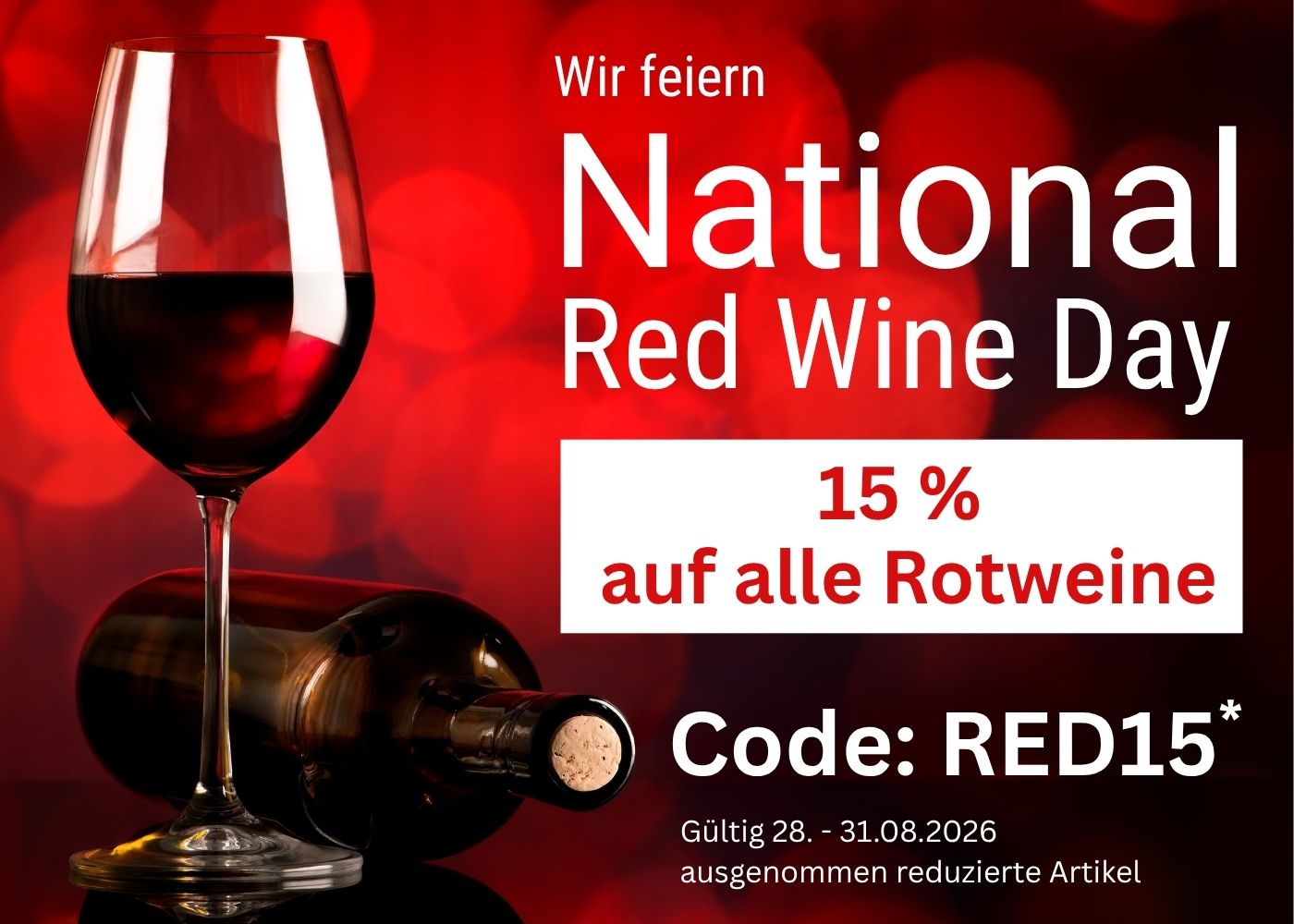 Red Wine Day: 15 % auf alle Rotweine
