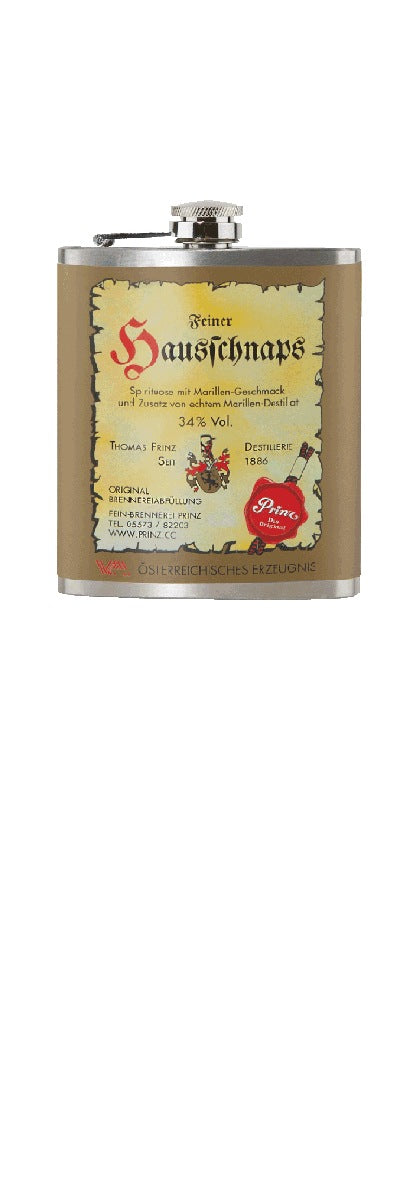 Edelstahl-Flachmann mit