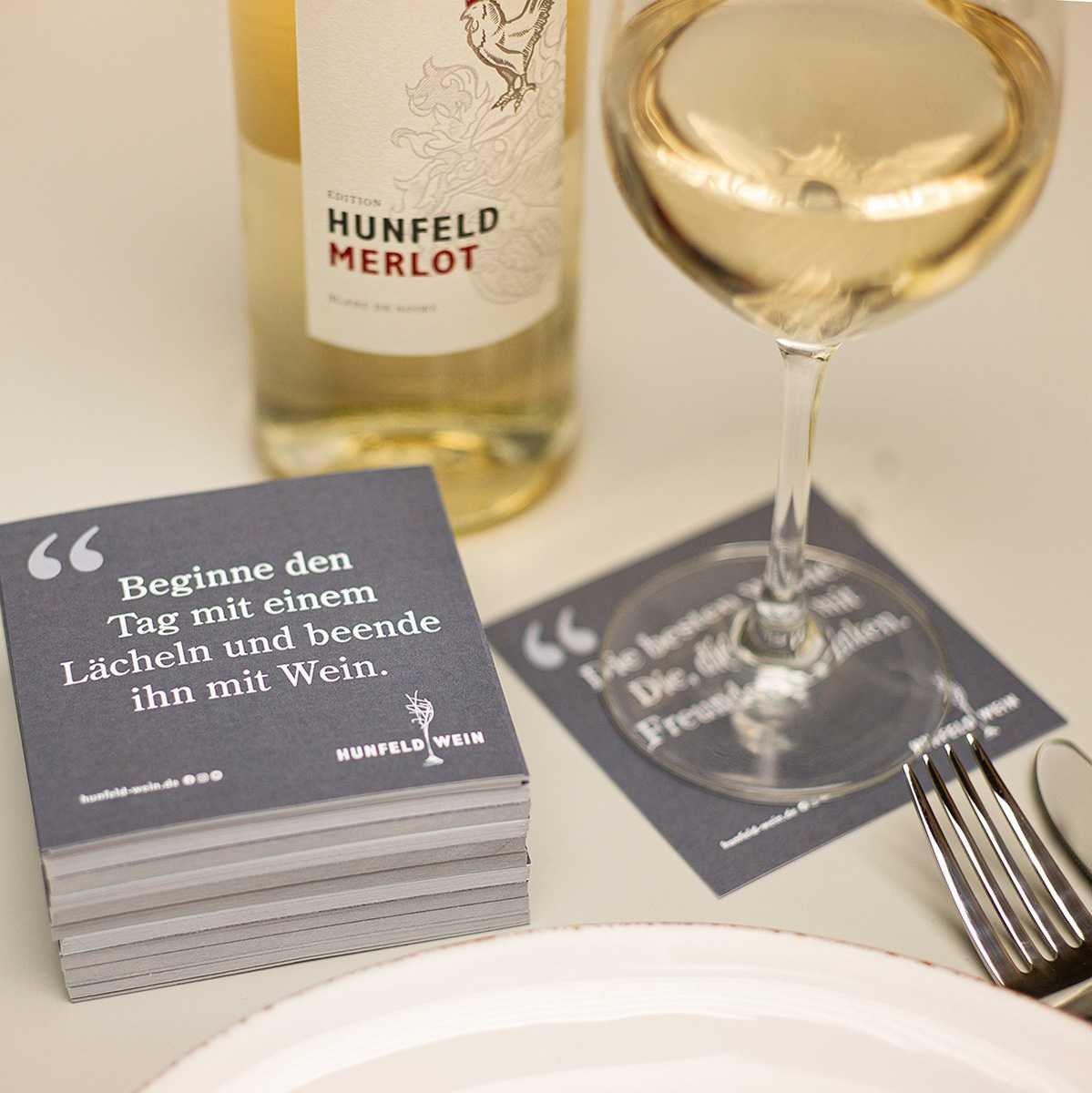 Weinuntersetzer "Weinsprüche"