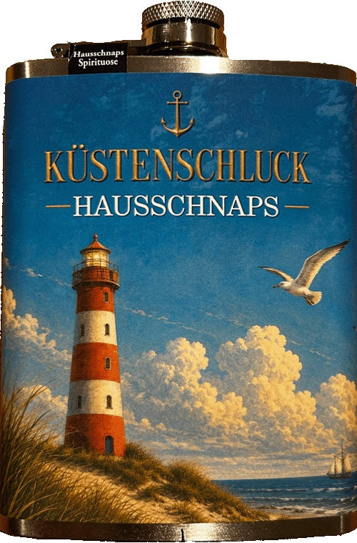 Edelstahl Flachmann Küste