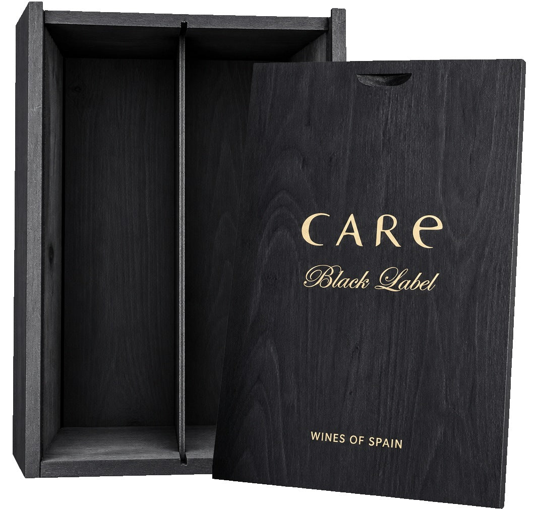 2er Holzkiste CARE schwarz