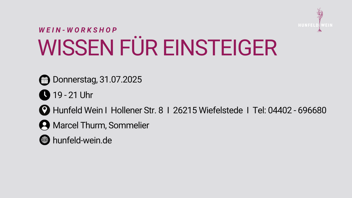 Eintrittskarte Weintasting EINSTEIGER