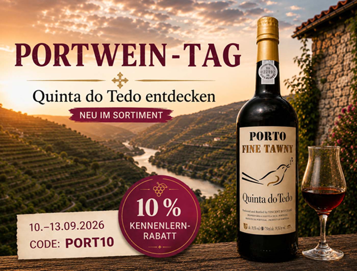 Portwein-Tag: 10 % auf Portweine von Quinta do Tedo