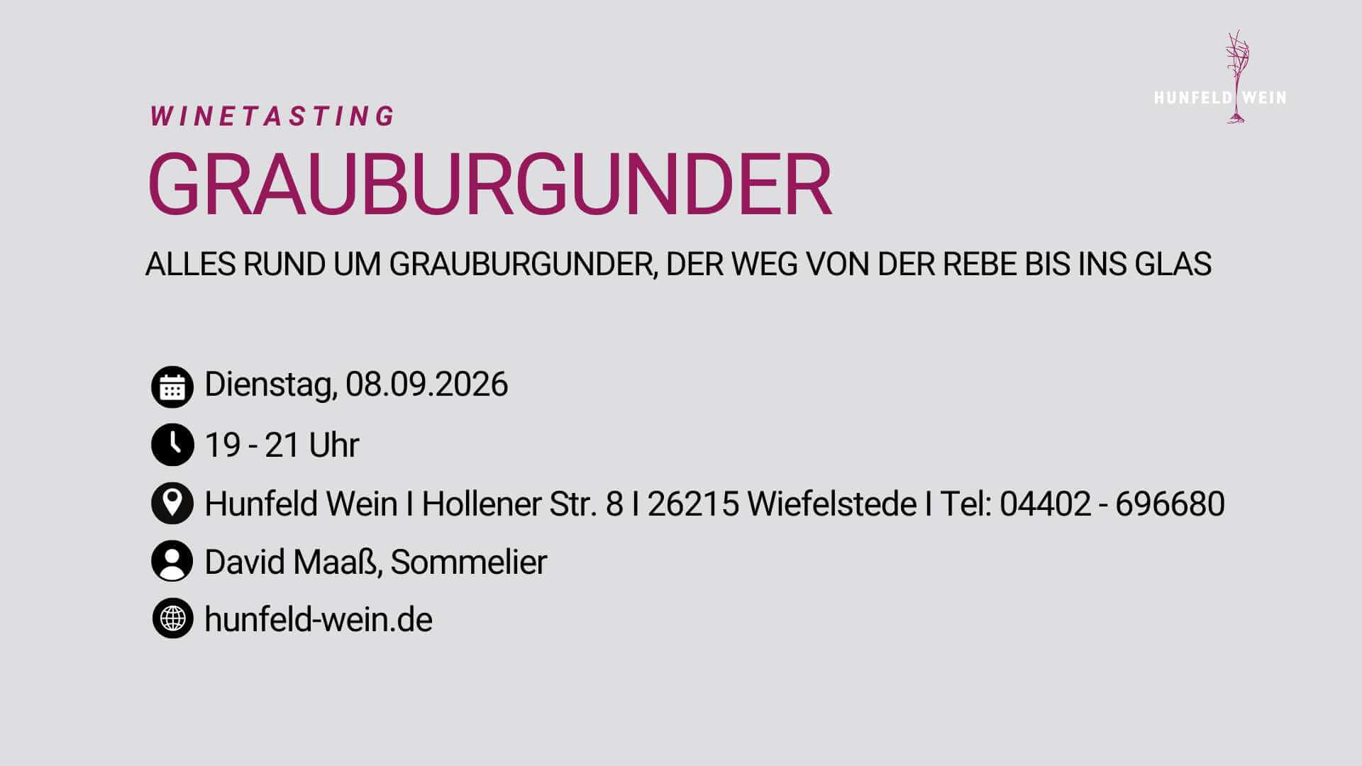 Eintrittskarte Winetasting Grauburgunder - Vielfalt im Glas erleben