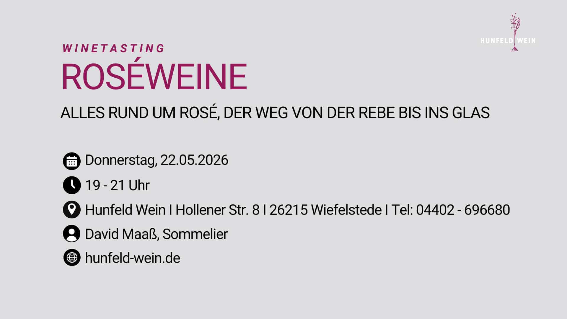 Eintrittskarte Winetasting Roséweine - Alles rund um Rosé