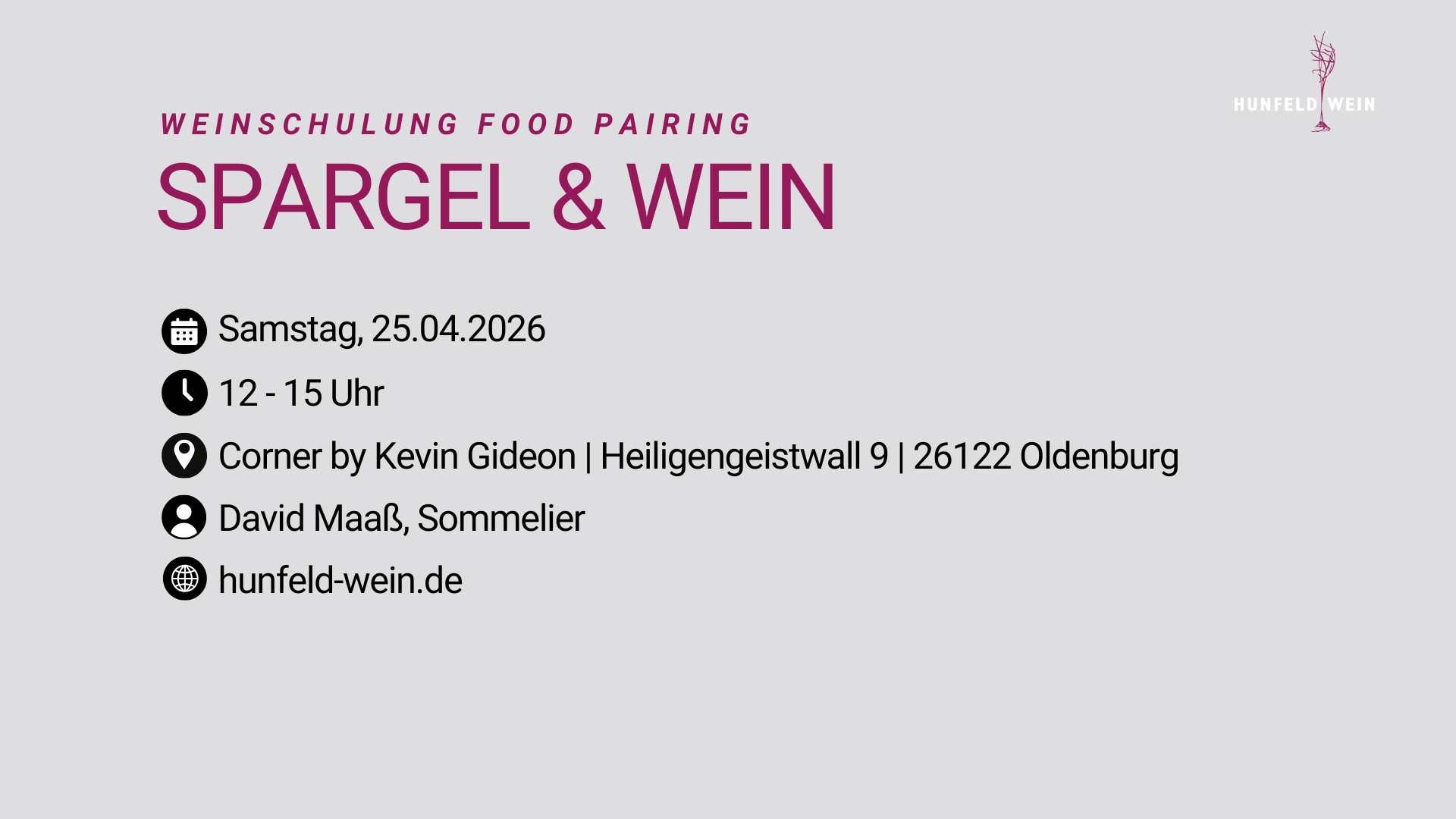 Ticket Weinschulung Spargel & Wein 25.04.2026