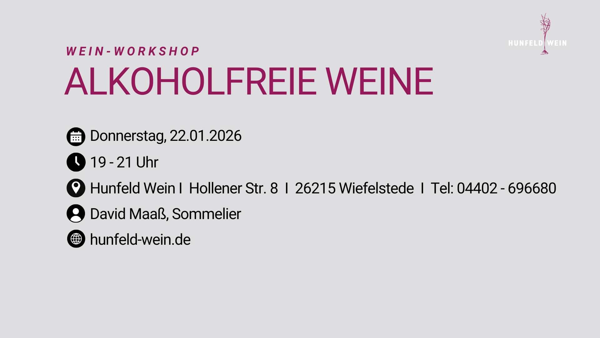 Eintrittskarte Weinprobe Alkoholfreie Weine